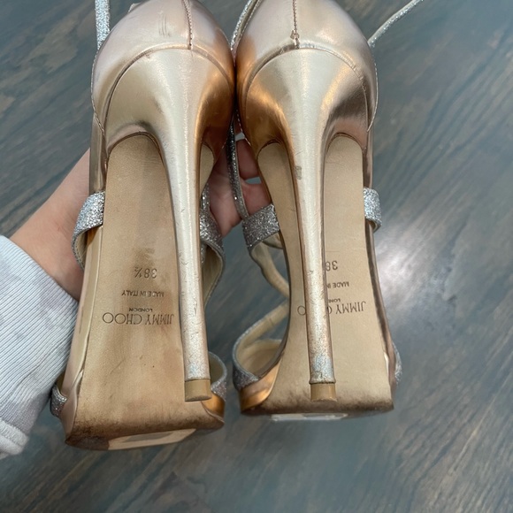 JIMMY CHOO
Marianne Strappy Crisscross Sandal, Gold - Picture 13 of 13